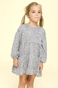 Animal Printed Loose-Fit Babydoll Dress