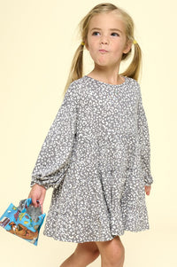 Animal Printed Loose-Fit Babydoll Dress