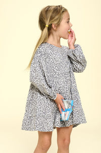 Animal Printed Loose-Fit Babydoll Dress