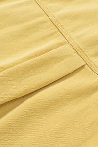 Yellow Distressed Fringe Trim Denim Jacket