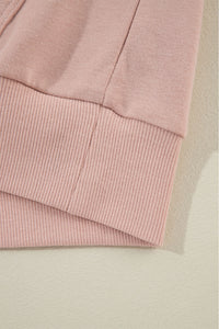 Solid Color Rivet Stud Raglan Sleeve Hoodie with Pocket