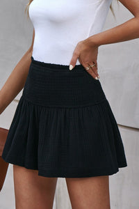Smocked High Waist Plus Crinkle Shorts