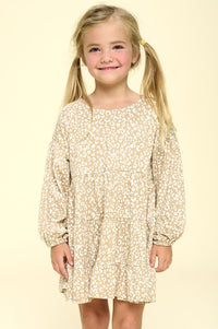 Animal Printed Loose-Fit Babydoll Dress