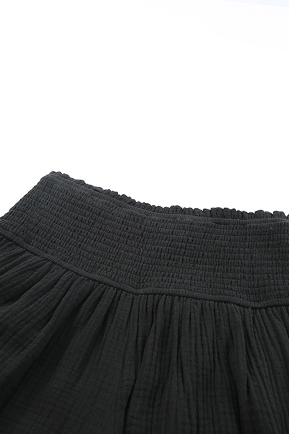 Smocked High Waist Plus Crinkle Shorts