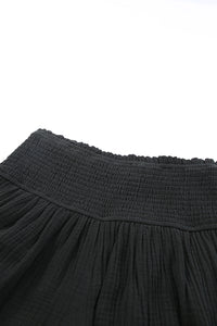 Smocked High Waist Plus Crinkle Shorts
