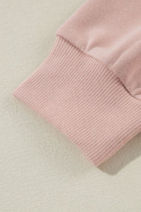 Solid Color Rivet Stud Raglan Sleeve Hoodie with Pocket