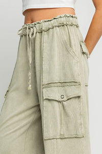 Feeling Good wide leg terry knit pants