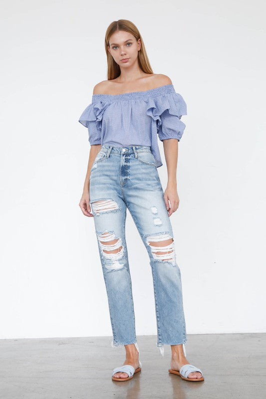 HIGH RISE MOM JEANS