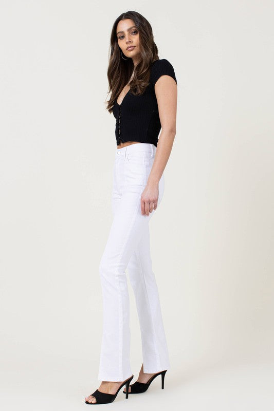 FRONT SLIT SLIM BOOTCUT