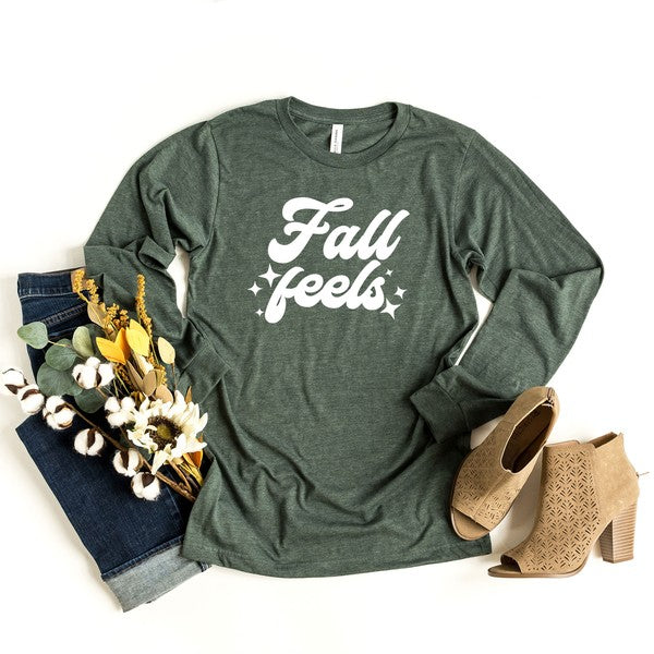 Fall Feels Stars Long Sleeve Graphic Tee