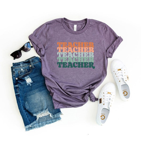 Stacked Teacher Short Sleeve Graphic Tee