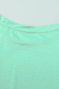 Green Gradient Color Short Sleeve T-Shirt with Pocket