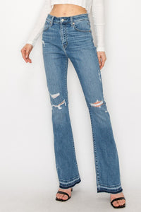 PLUS SIZE - HIGH RISE SKINNY BOOTCUT JEANS