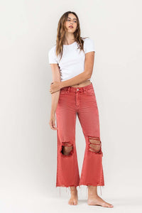 90s Vintage Crop Flare Jeans