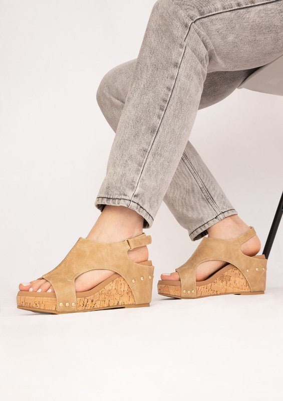 HANNAH THICK SOLE ROMAN WEDGES - PLATFORMS