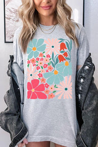 Boho Abstract Floral  Graphic T Shirts