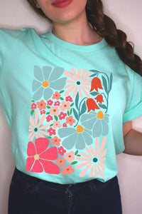 Boho Abstract Floral  Graphic T Shirts