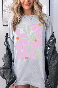 Boho Abstract Floral  Graphic T Shirts