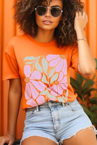 Boho Abstract Floral  Graphic T Shirts