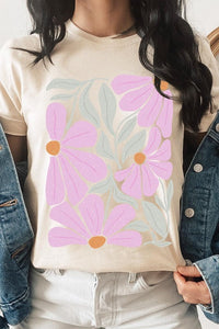 Boho Abstract Floral  Graphic T Shirts