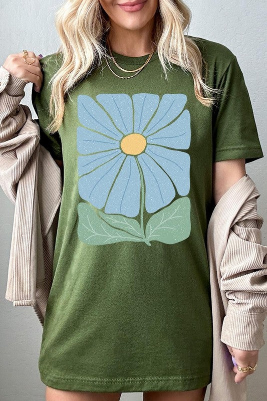 Boho Abstract Floral  Graphic T Shirts