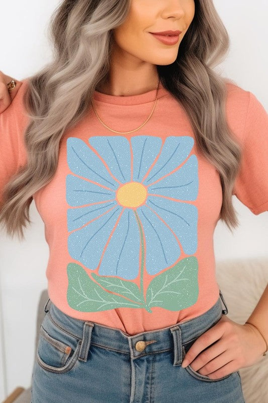 Boho Abstract Floral  Graphic T Shirts