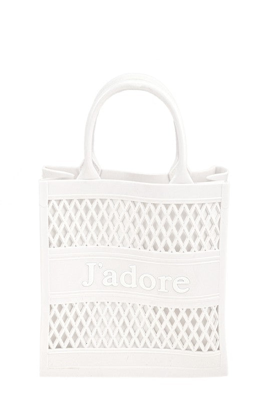 JADORE Mesh Style Top Handle Jelly Bag