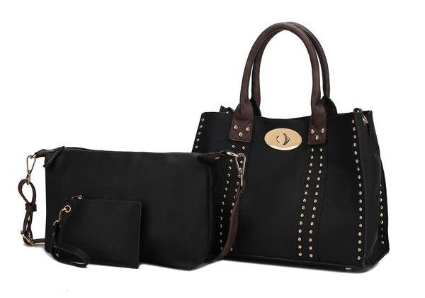 MKF Elissa Satchel Handbag  by Mia K- 3 pc Set