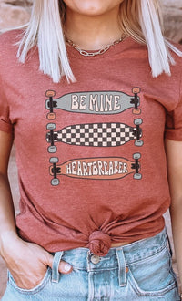 Be Mine Heartbreaker Skateboard Graphic Tee