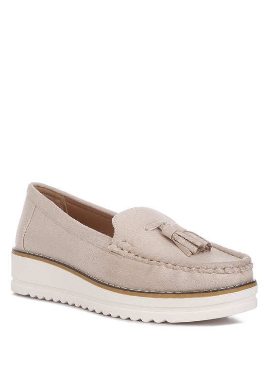 Daiki Platform Lug Sole Tassel Loafers