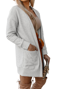 Thermal Knit Pocketed Plus Size Cardigan