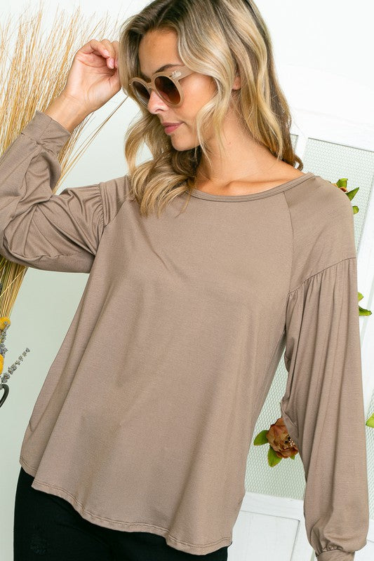 PLUS SOLID LOOSE FIT TOP