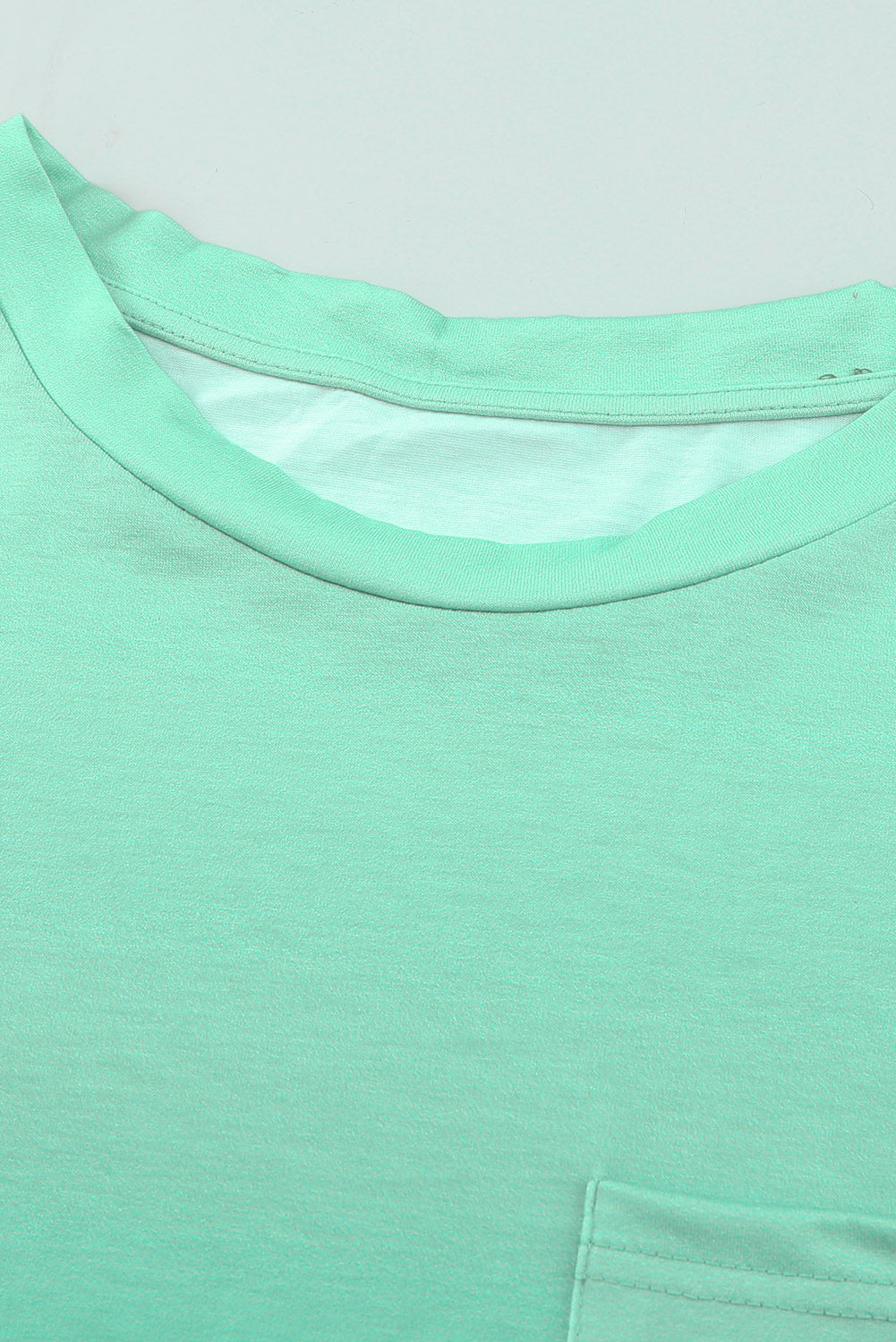 Green Gradient Color Short Sleeve T-Shirt with Pocket