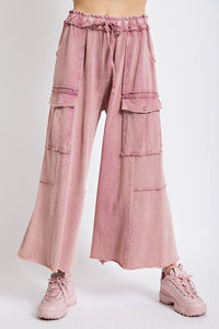 Feeling Good wide leg terry knit pants