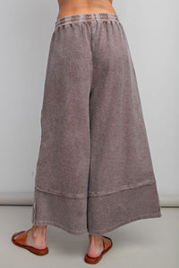 Mineral washed feel good wide leg pants