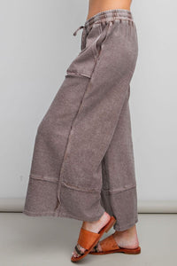 Mineral washed feel good wide leg pants