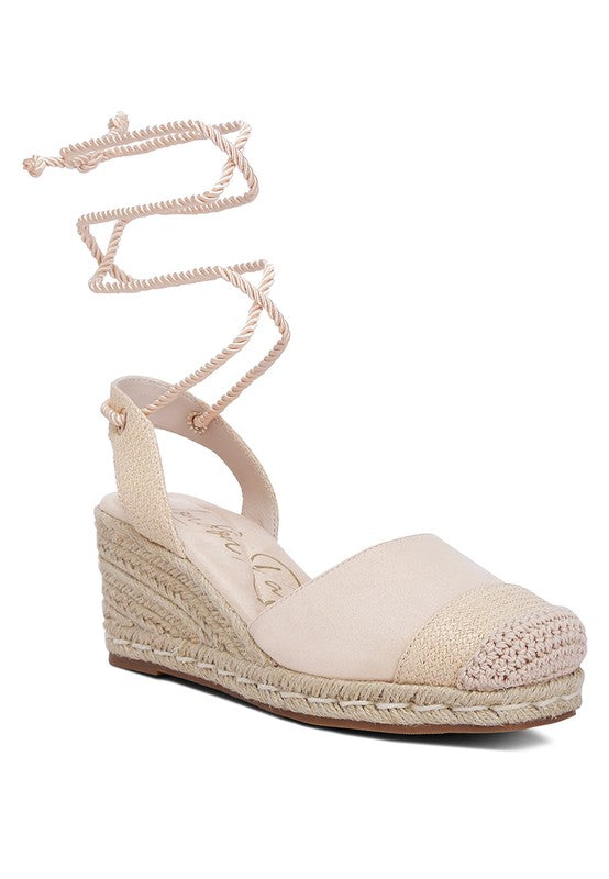 Aiden Lace-Up Crochet Espadrilles