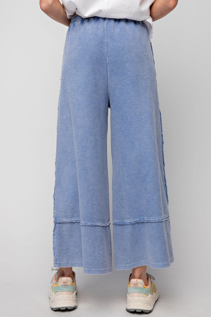 Mineral washed feel good wide leg pants