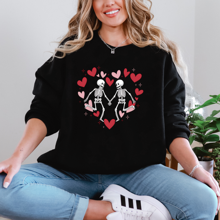 Skeleton Heart Graphic Sweatshirt