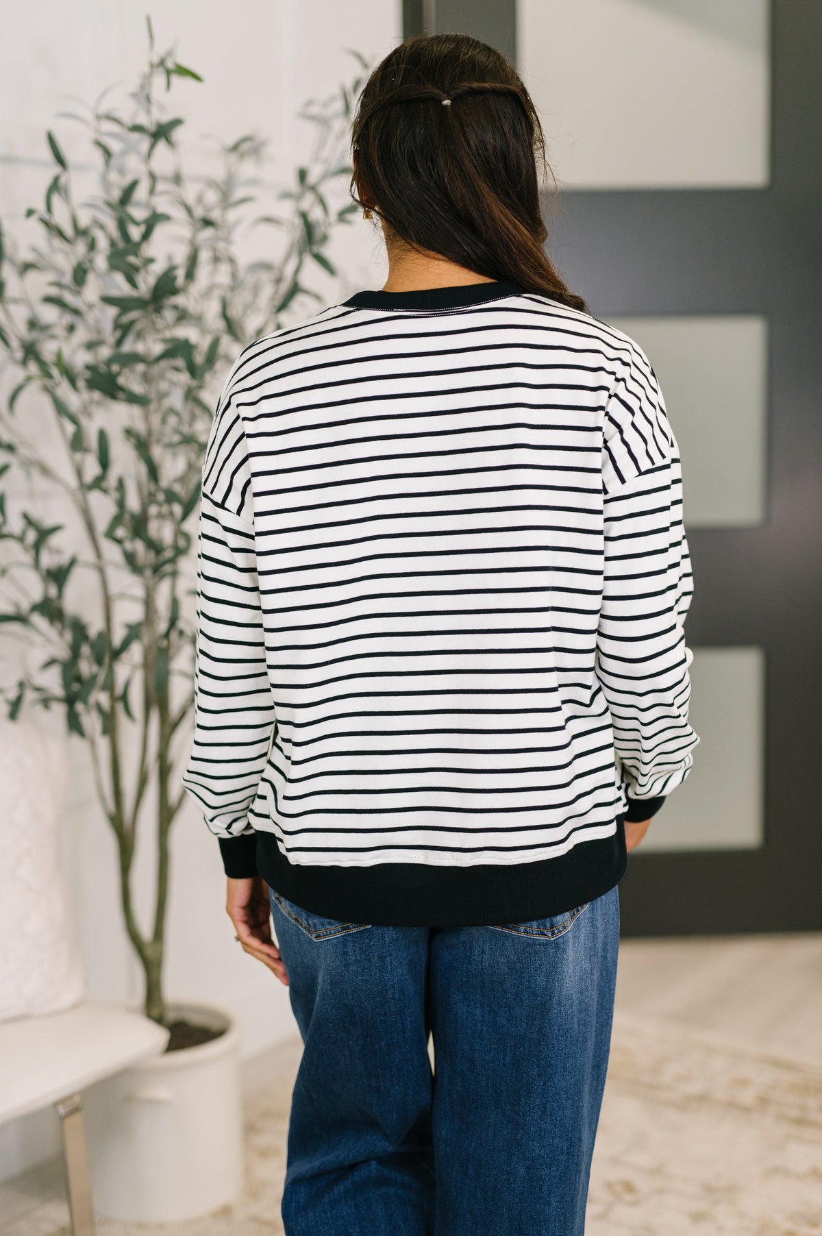Almost Therapeutic Drop Shoulder Pullover in White and Black