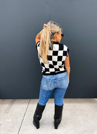 PREORDER: Sidni Checkered Sweater in Two Colors