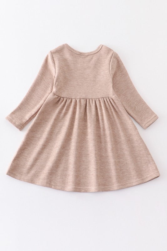 Beige ruffle girl dress