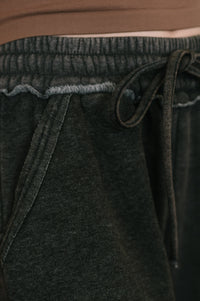 Nights Like This High Waist Palazzo Sweats in Ash Black