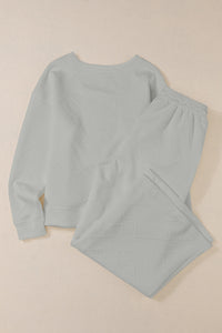 Multicolour Contrast Sleeve Color Block Pullover Shorts Textured Outfit