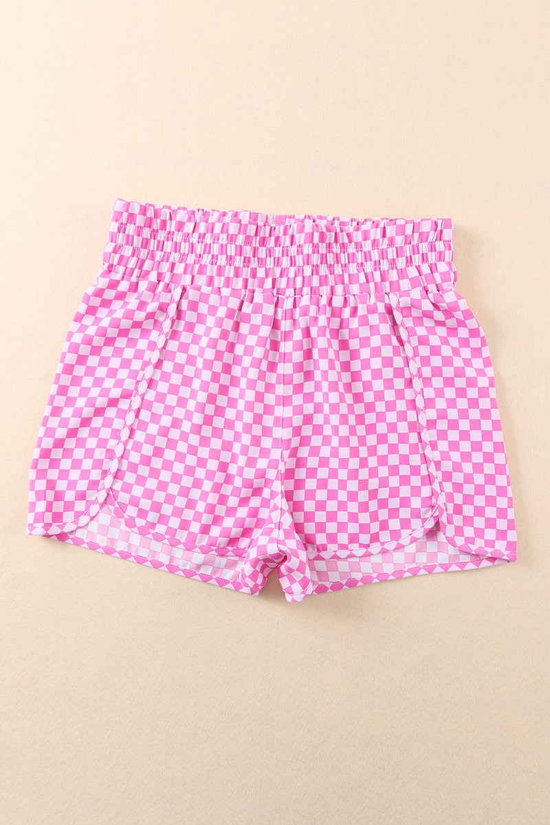 Pink Leopard High Waisted Athletic Shorts